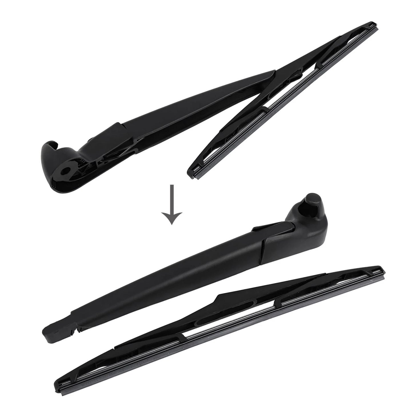 338mm 13" Rear Window Wiper Blade Arm Set for Jeep Wrangler (2007-2018)