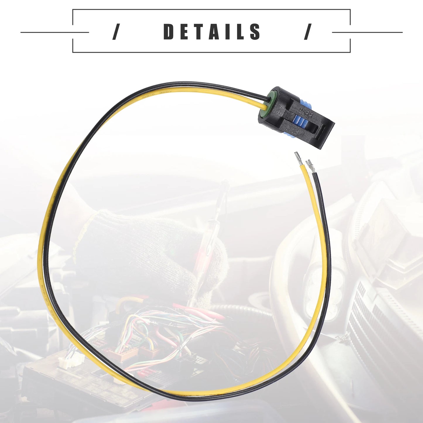 Multi-Purpose Wire Connector Pigtail Plug for Chevy (Plastic, Black, Yellow)