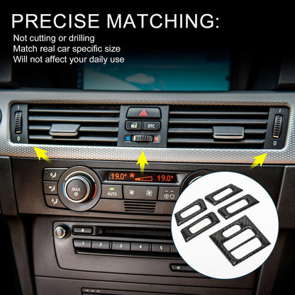 Set of 5 AC Vent Air Conditioner Stickers for BMW 3 Series E90 E92 E93 (2005–2012)