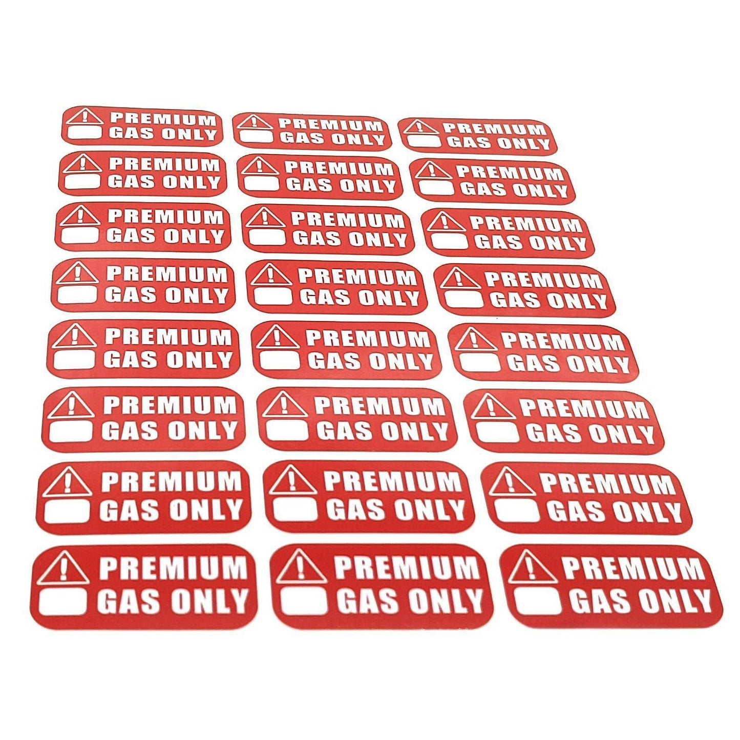 Set of 24 Gas Only Stickers for Truck Gas Tank Decal