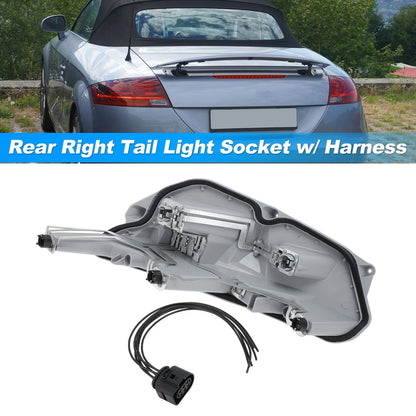 Set of 2 Tail Light Socket Wiring Harness for Audi TT MK2 (2006–2014) 8J0945258A