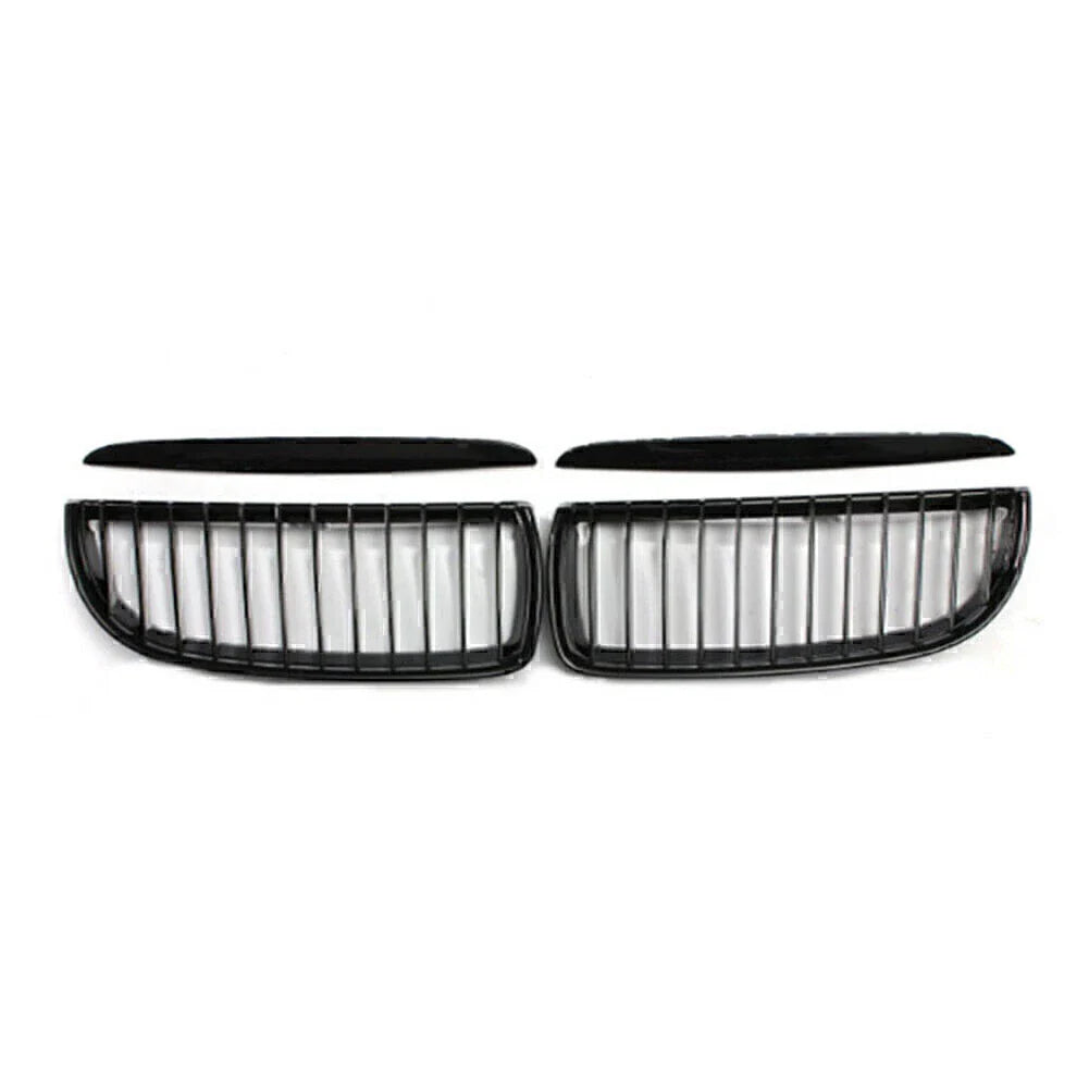 Black Glossy Front Kidney Grilles for BMW E90 Sedan/Wagon (2005-2008)