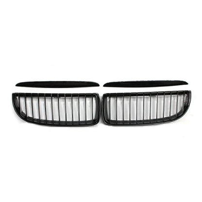 Black Glossy Front Kidney Grilles for BMW E90 Sedan/Wagon (2005-2008)