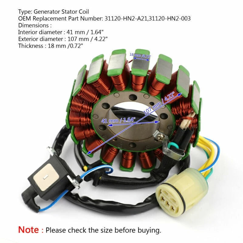 Stator Alternator Coil for Honda CBR1000RR (2004–2007)