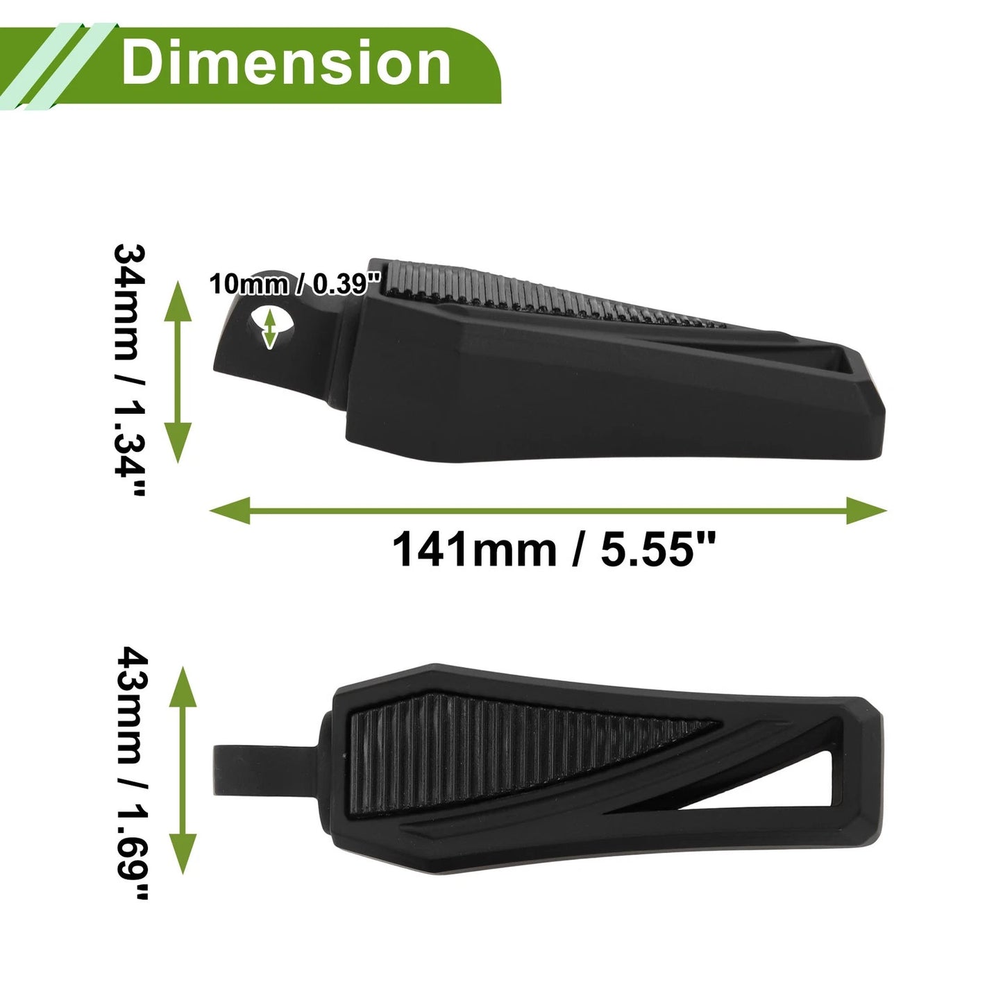 Foot Pegs for Harley Davidson Dyna (1 Pair) Aluminum Alloy Black