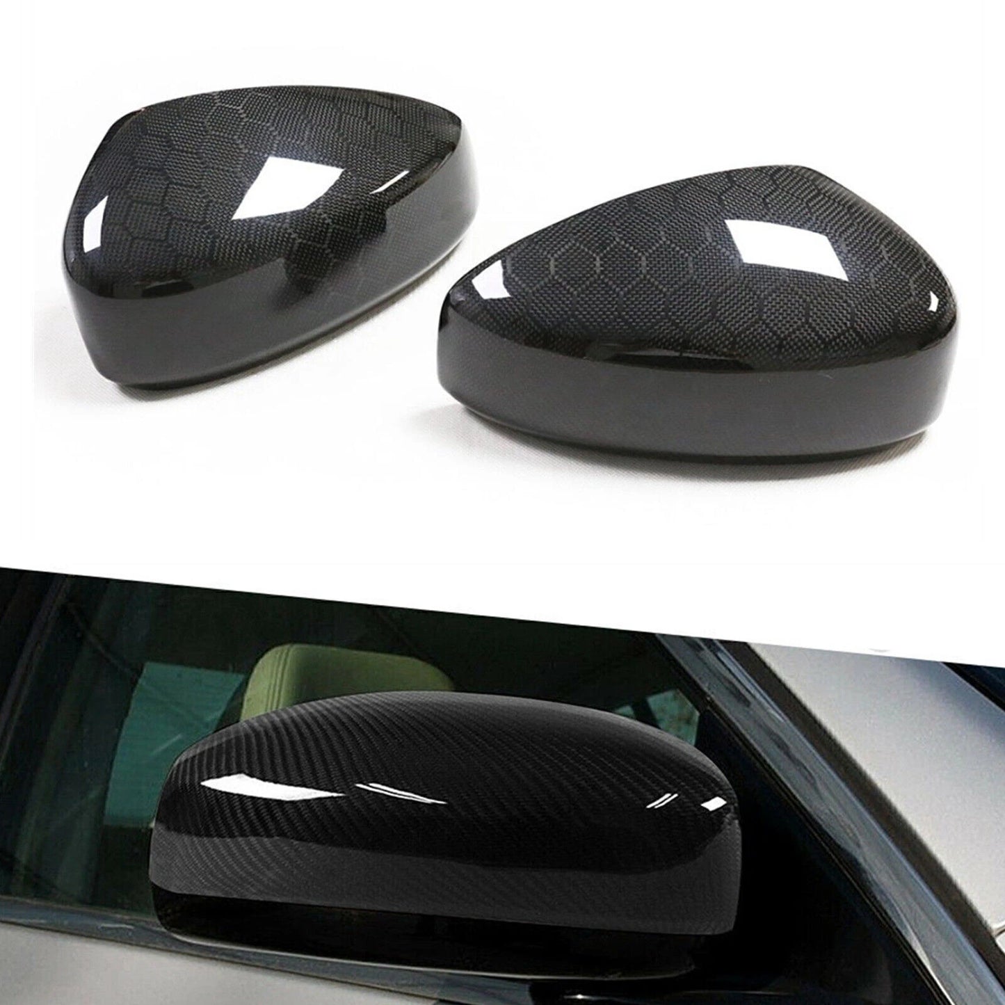 1 Pair Carbon Fiber Side Mirror Covers for Infiniti G35 (2003-2007)