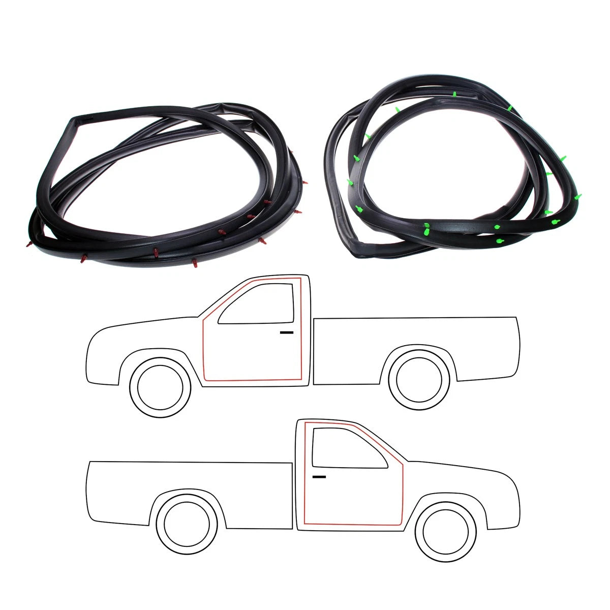 Rubber Door Weatherstrip Set for Mitsubishi Triton L200