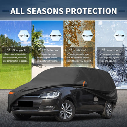 Waterproof Car Cover for VW Sharan (2010–2022) PEVA Spunlace Cotton, Zipper