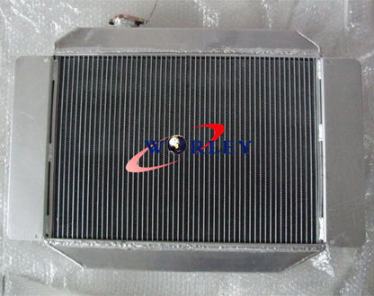 Aluminum Radiator & Fan for Holden HR HK HT HG 6Cyl Auto/Manual (66-71)