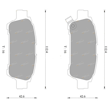 Set of Rear Disc Brake Pads for Toyota Tarago (2000–2006)
