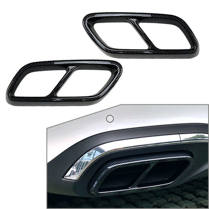 Rear Exhaust Muffler Tail Pipe Covers for Mercedes Benz C-Class (2022-2023)