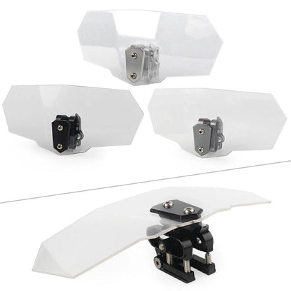 Clear Adjustable Windshield Extension Spoiler Deflector for Universal (N/A)