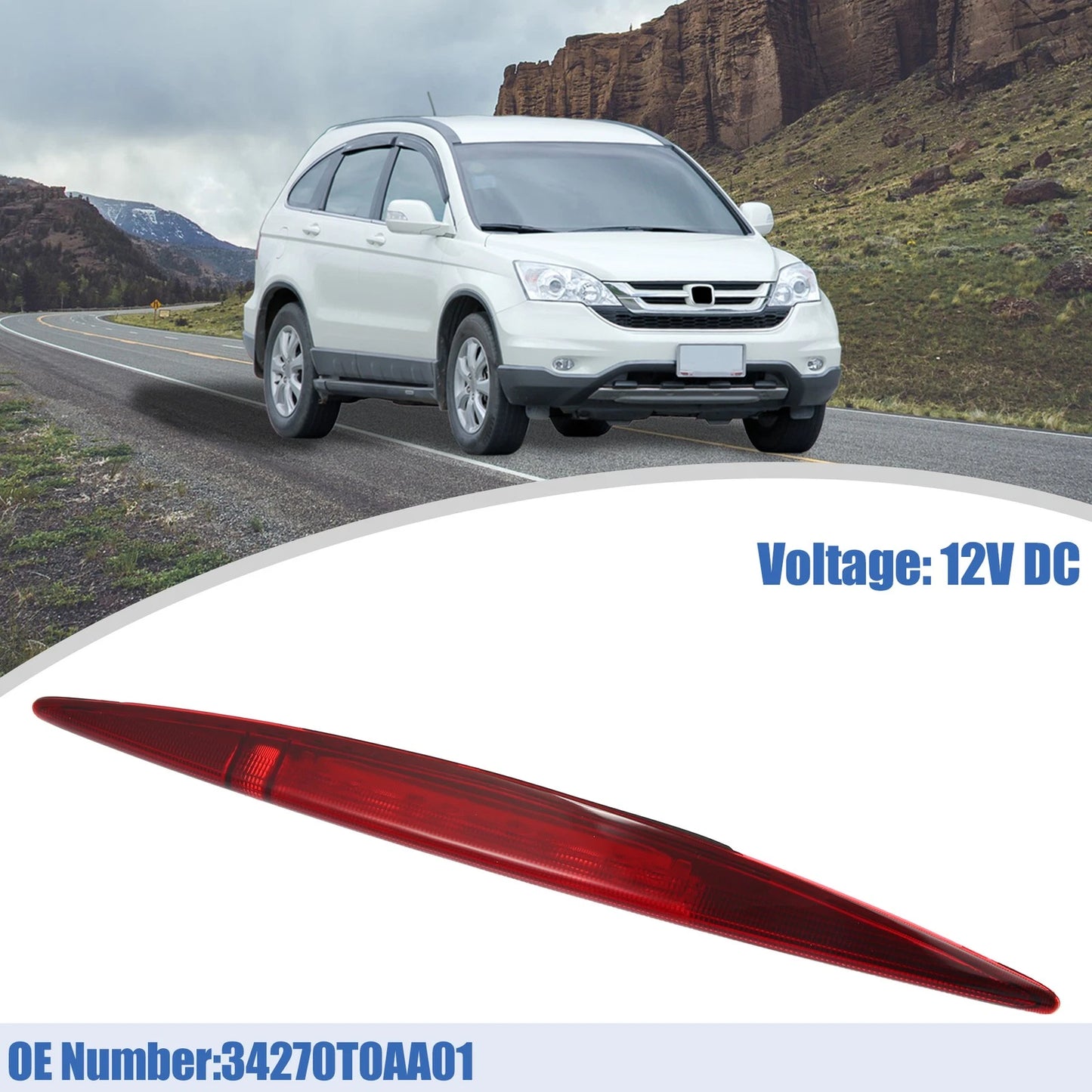 High Level Third Rear Brake Light 34270TFCH01 for Honda CR-V (2012–2016) Red