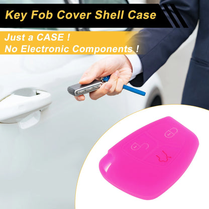 Magenta Car Key Case for Mercedes-Benz C-Class (2001–2015) - 3 Buttons