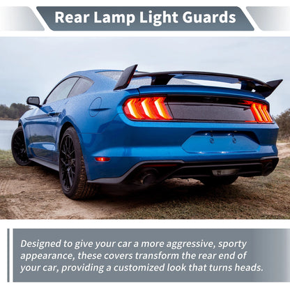 1 Pair Tail Light Protector Trim Cover for Ford Mustang (2024–2025) Smoked Black
