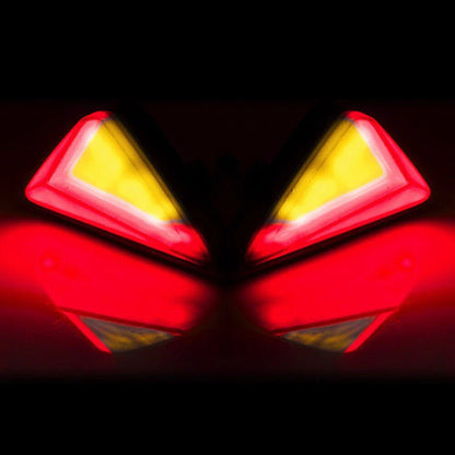 Amber Red Flush Mount LED Turn Signal Lights for Motorcycle