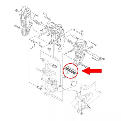 Zinc Anode Transom Bracket for Yamaha 60-100 HP
