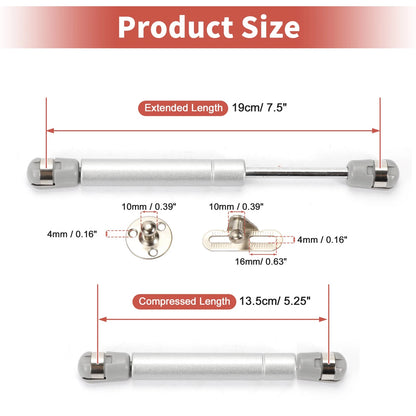 Set of 2 Lift Supports Struts Shocks Gas Spring for Universal Applications (7.5 inch)