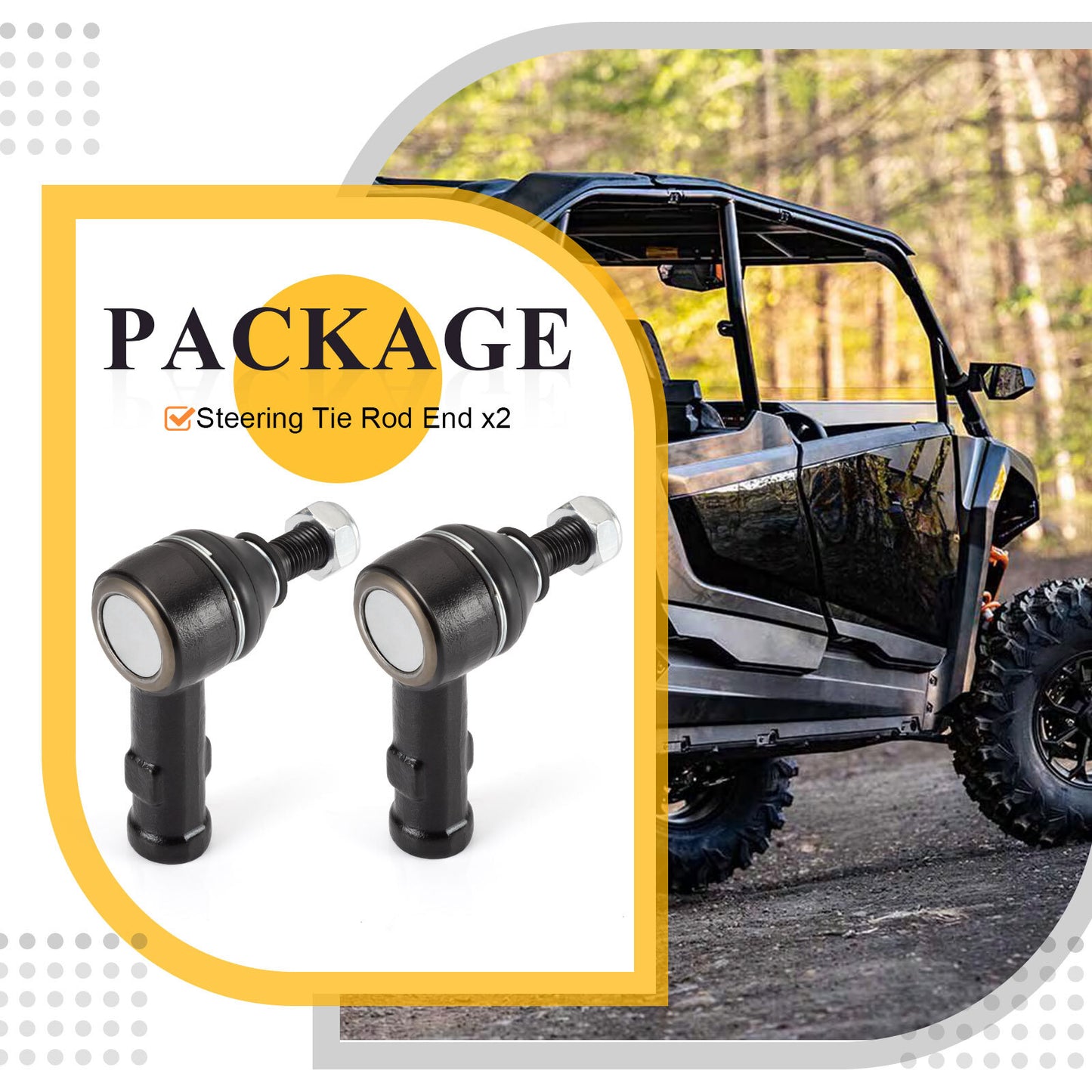 2X Steering Tie Rod Kit for Polaris RZR XP 1000 (2021–2022)
