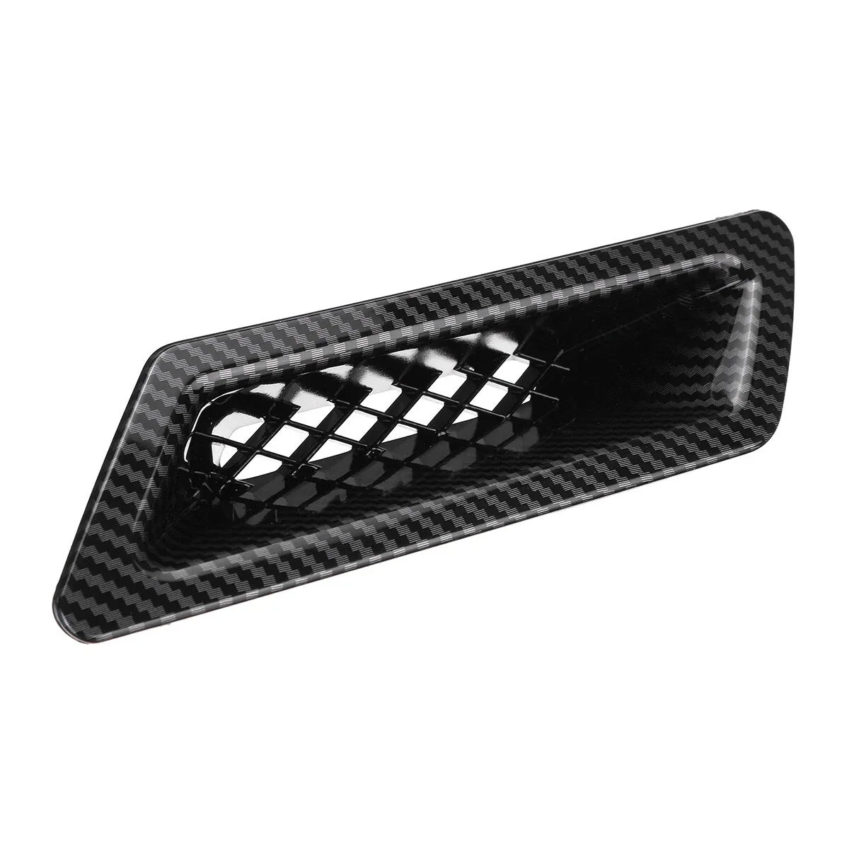 1x Universal Bumper Hood Air Vent Intake Duct FC Style Glossy Carbon Fiber Look