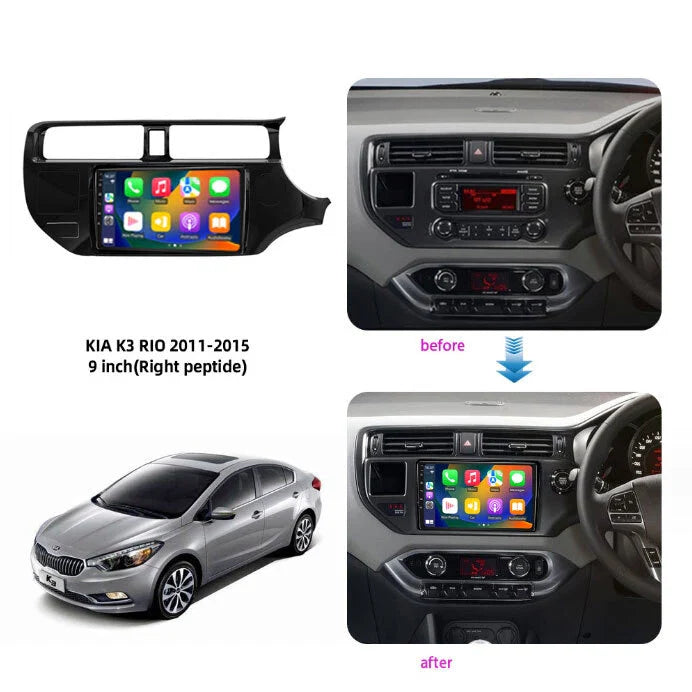 9” Carplay Android Auto Stereo Radio for Kia Rio (2012-2016)