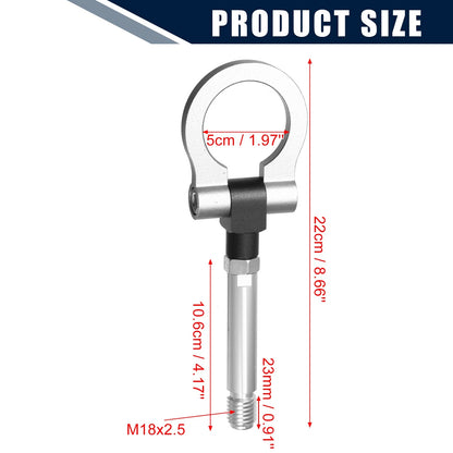 Silver Tone Round Towing Ring Eye for Honda Fit (2009–2014)