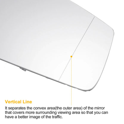 Right Side Heated White Mirror Glass for Mercedes-Benz S/C/E-Class