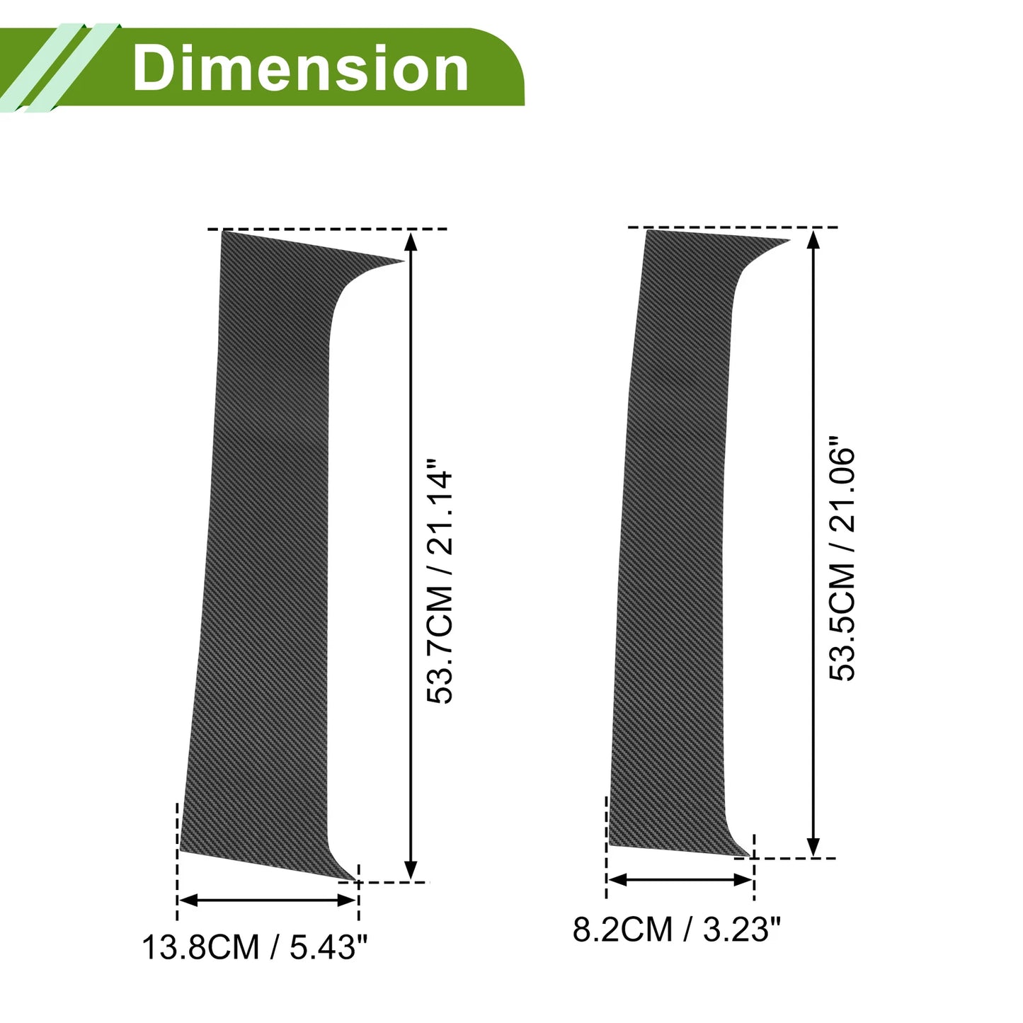 Set of 4 Door Pillar Window Trim for Chevy Silverado (Carbon Fiber)