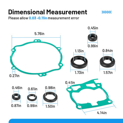 Complete Gasket Kit with Oil Seal for Yamaha YZ125 (1998–2004)