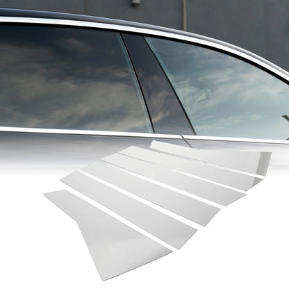 6 x Car Pillar Window Trim Covers for Honda CR-V (2017-2022) Chrome Silver Tone