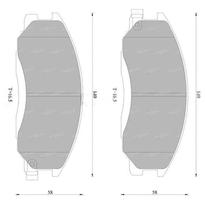 Set of 4 Brembo Front Disc Brake Pads for Ssangyong Kyron (2006–2007)