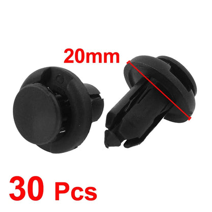 30pcs 10mm Plastic Rivets Trim Panel Clips for Toyota