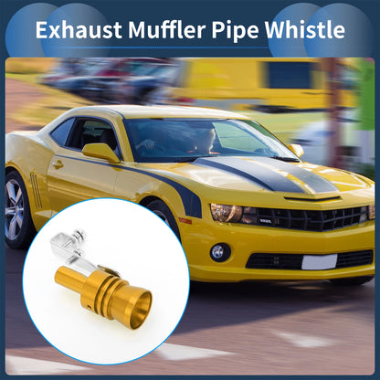 Turbo Sound Exhaust Muffler Pipe Whistle for Universal Vehicles (1 Set)