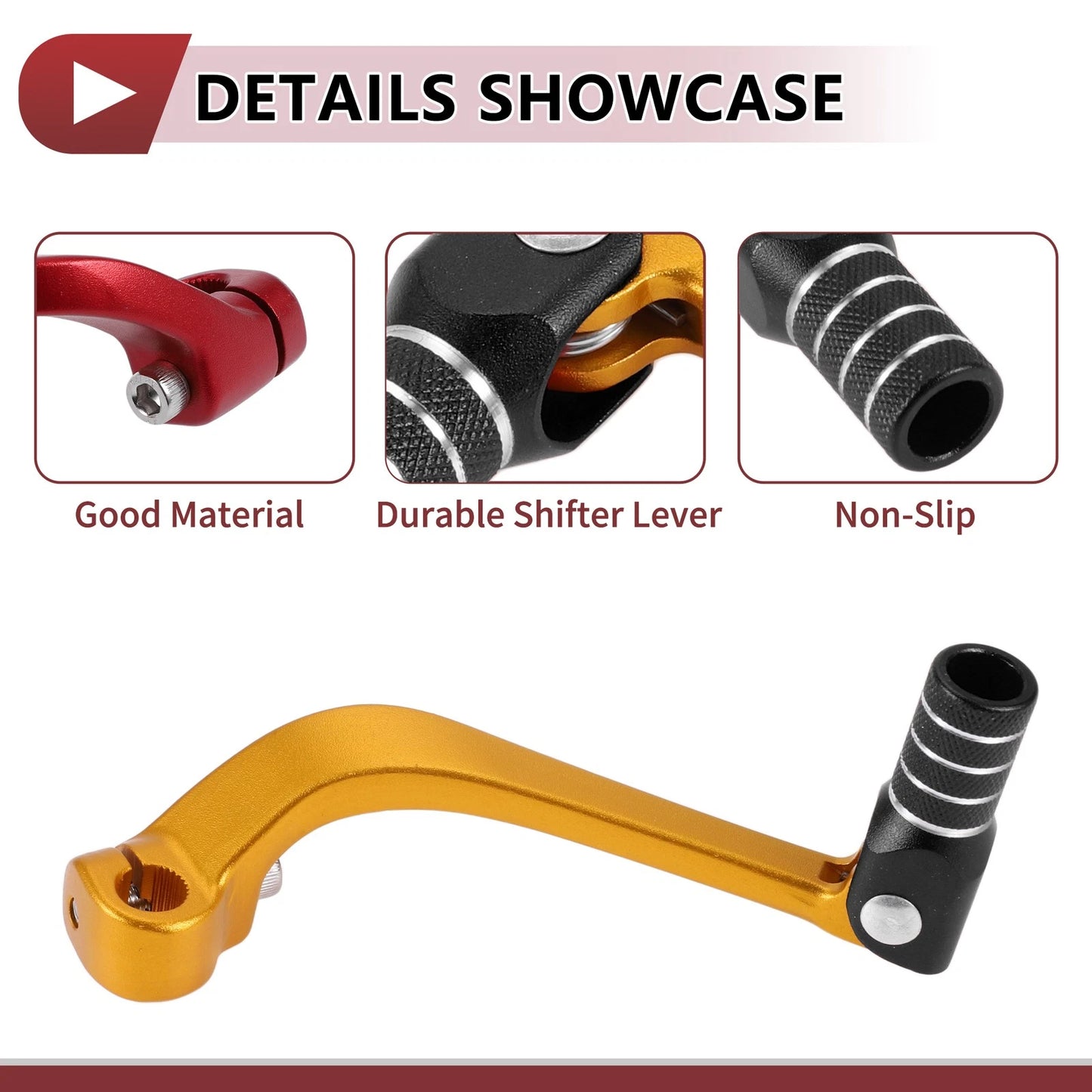Folding Gear Shifter Lever for Honda CRF110F (2013–2018) Gold Tone