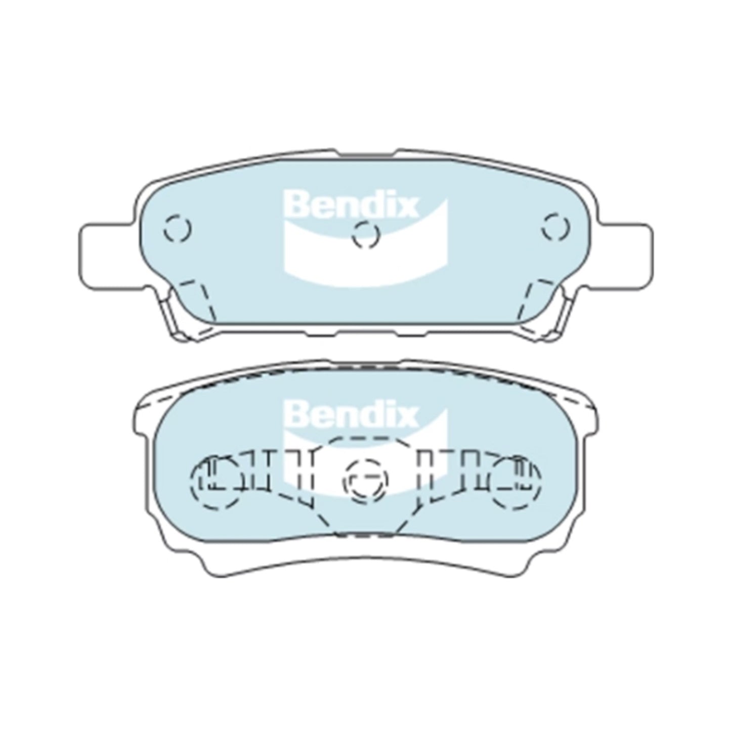 Set of 4 Bendix Rear Disc Brake Pads for Mitsubishi Lancer (2002–2010)