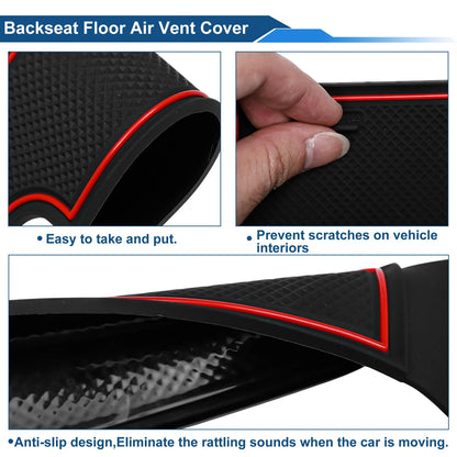 13 Pcs Non-Slip Mat for Suzuki S-Cross III Hybrid SUV (2022–2025) PVC Red