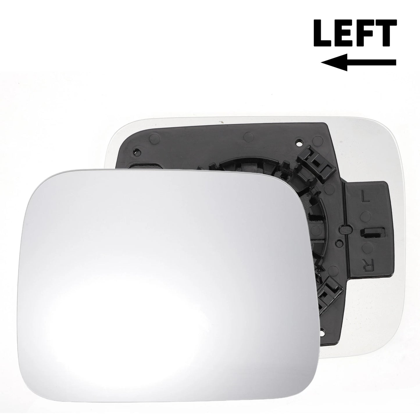 Left Side White Mirror Glass w/ Back for Jeep Renegade (2014–2022)