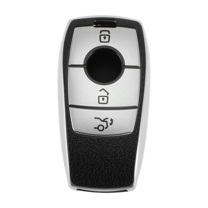 Silver Tone Key Case for Mercedes-Benz A-Class W177 (2017–2021) - 3 Buttons