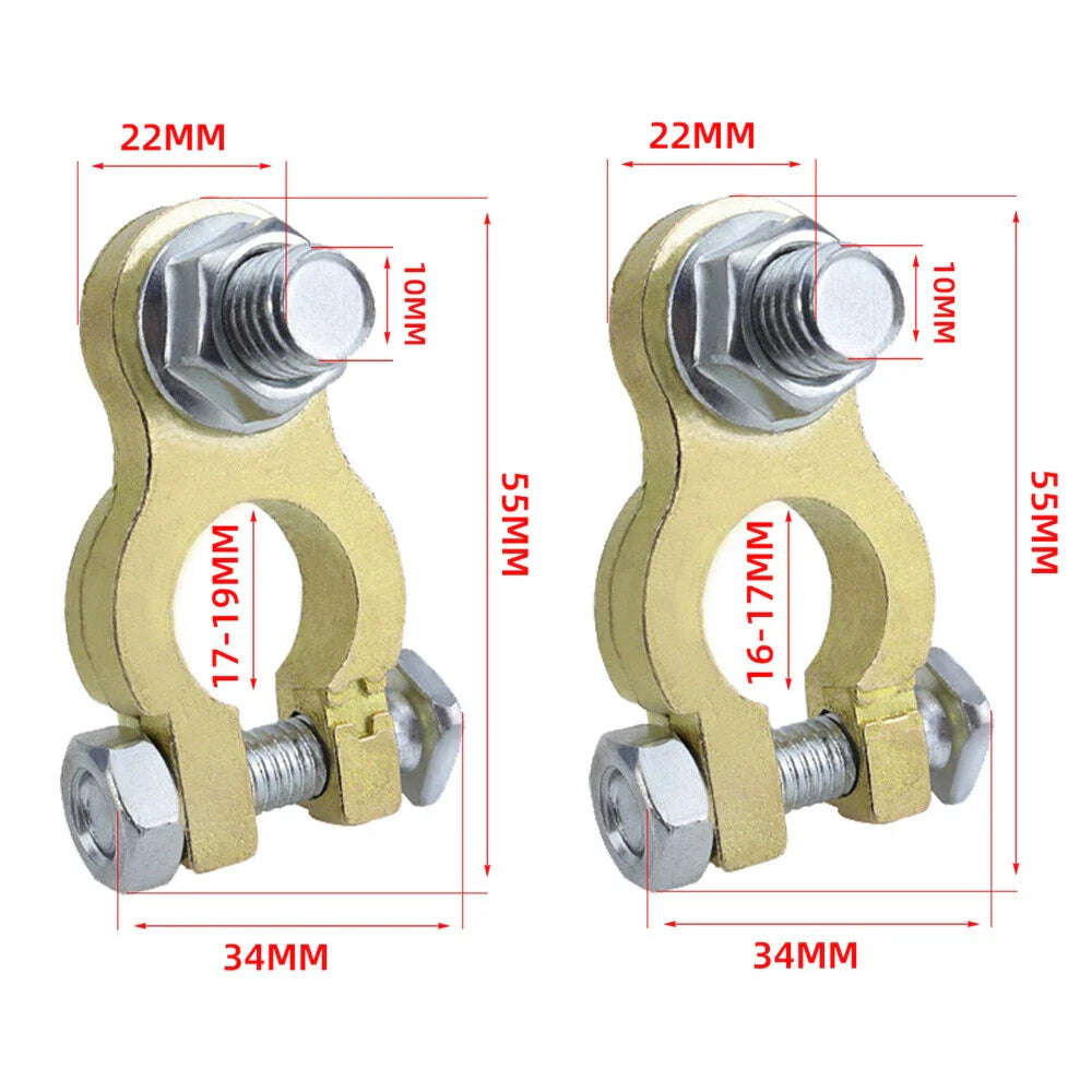 Copper Battery Terminal Connectors Kit for Car, Marine, Boat, Truck, RV