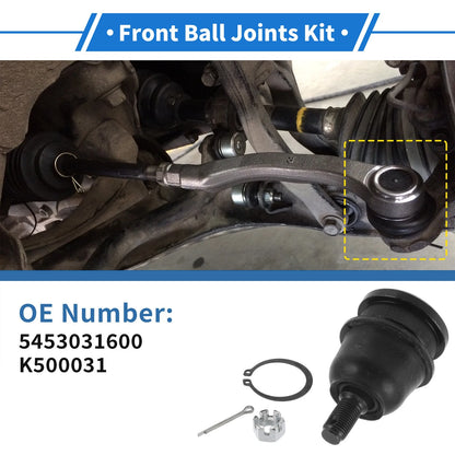 2X Front Lower Ball Joints for Hyundai Elantra (1995–2006) No. 5453031600/K500031