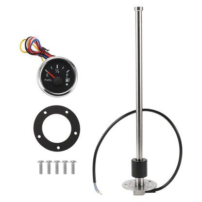 Fuel Sending Unit and Gauge Kit 240-33 Ohm 350mm for Boat Car Truck