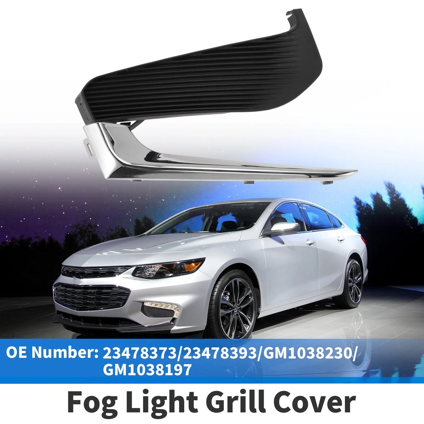 Front Right Fog Light Grill GM1039230 for Chevrolet Malibu (2016–2018)