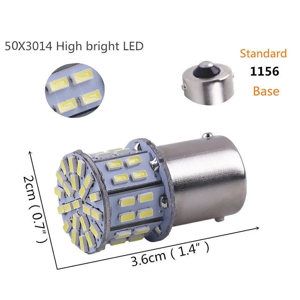 4 x 1156 LED White Turn Brake Tail Indicator Bulbs for Car (No Year Specified)