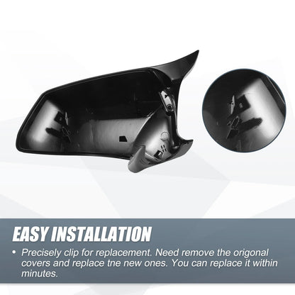 Rearview Mirror Cover Cap Gloss Black for BMW F10 F11 F18 528i 530i 535i 550i