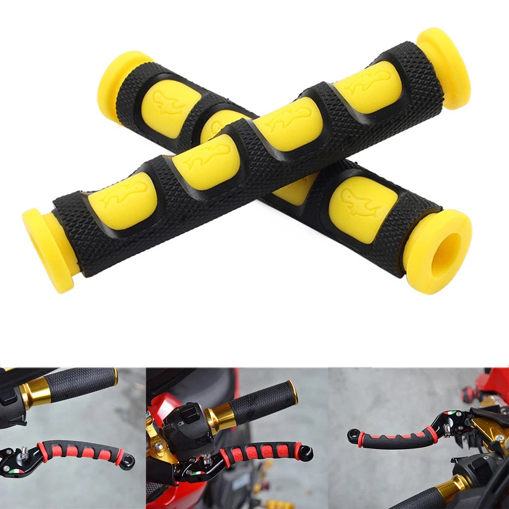Universal Motorcycle Brake Clutch Lever Grips Sleeve Cover - Yellow