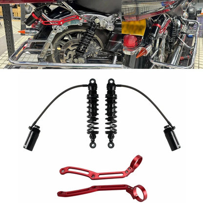 Remote Reservoir Shocks Mount Set for Harley Touring Road Glide Road King (2014-2023)