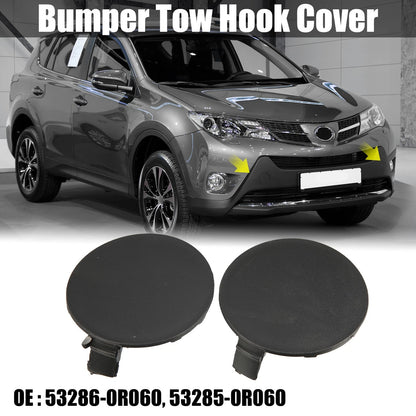 1 Pair Tow Hook Cover for Toyota RAV4 (53286-0R060, 53285-0R060)