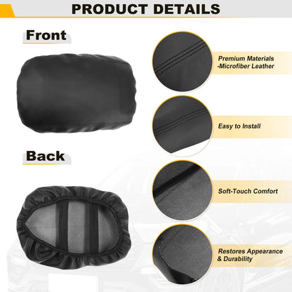 Leather Console Lid Armrest Cover for Ford Explorer (2020–2022) Black