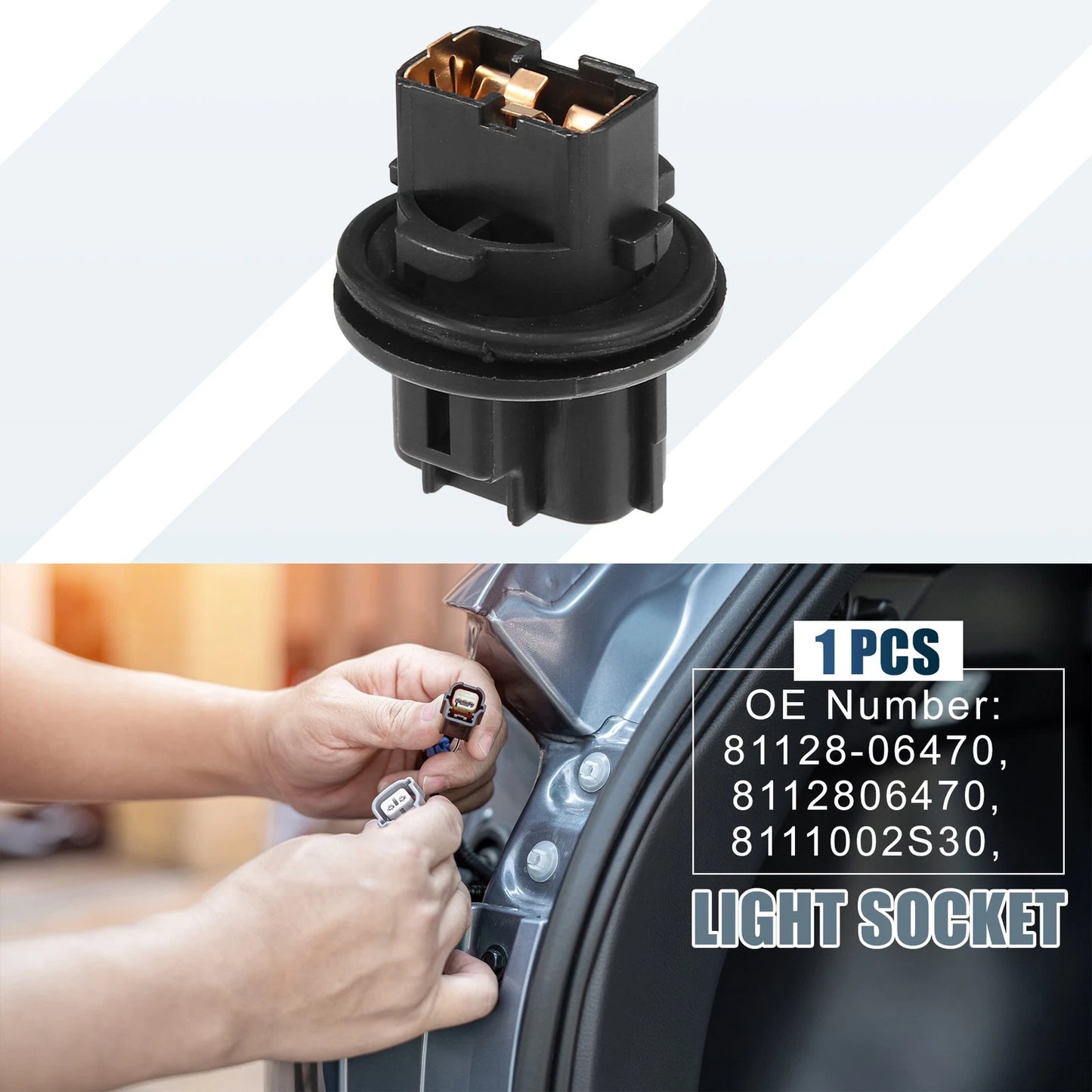 Front Turn Signal Light Bulb Holder 81128-06470 for Toyota Camry (2012–2023)