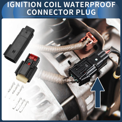 Set of 1 Ignition Coil Waterproof Connector Plug for Ford Mazda